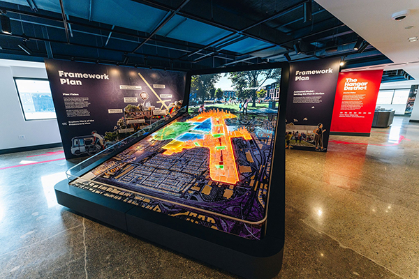 The new experience centre at the former Downsview lands in Toronto offers information on Northcrest’s redevelopment plans for the site.