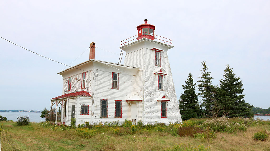 Durable Blockhouse Point Lighthouse in PEI designated for protection