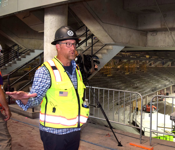 OVG senior vice-president of project management Paul Young offered insights into Hamilton Arena renovations during a recent tour.