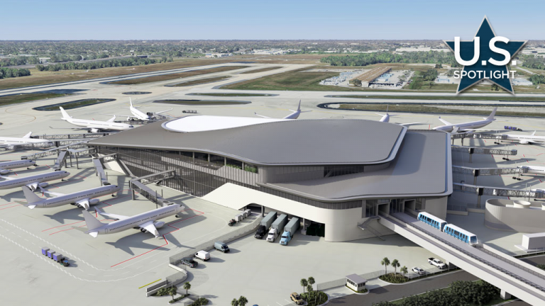 Rendering of the new Airside D structure.