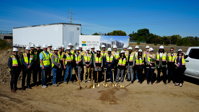 Big-D Construction Midwest recently marked the groundbreaking on Phase II of Decatur Landing in Brooklyn Park, Minn.