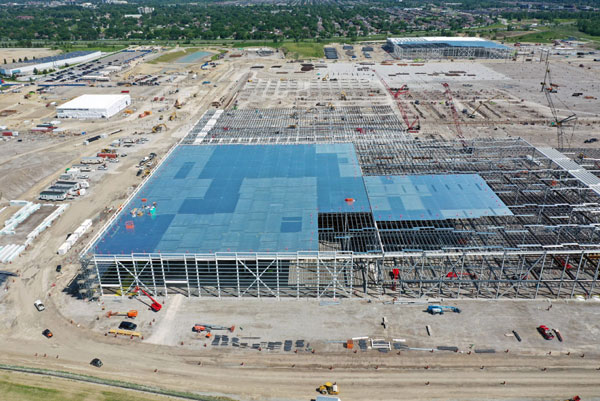 Next-Star Energy successfully produced its first battery module sample last February. Full-scale production of battery modules is set to begin this fall, with cell manufacturing slated for launch in 2025. Pictured: the worksite in 2023.