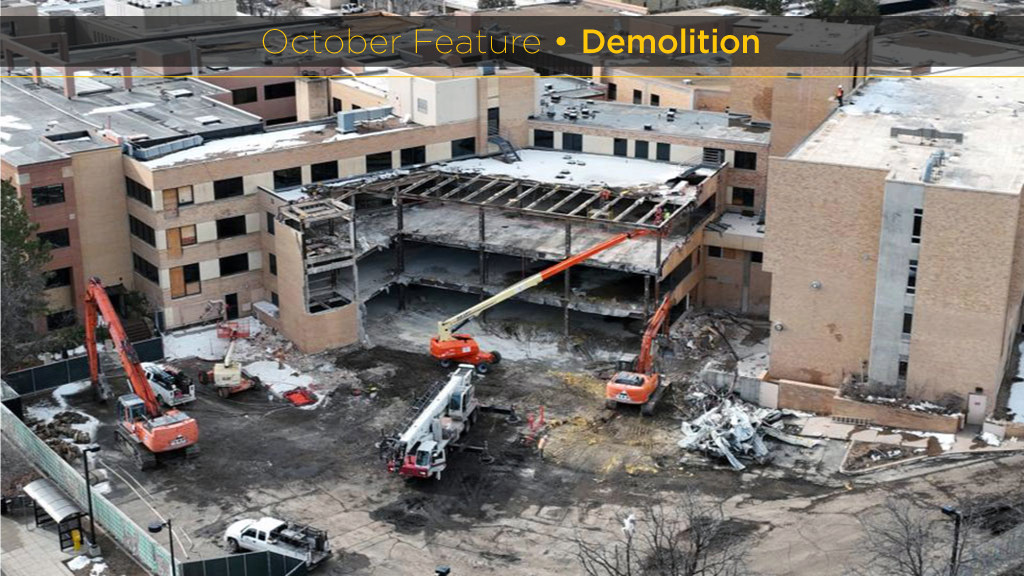 The Boulder Community Health Hospital was systematically deconstructed over three years to preserve and reuse as much building material as possible.