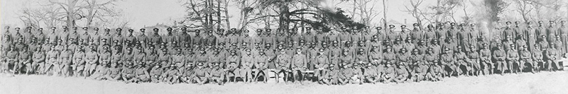 Pictured is the No. 2 Construction Battalion Unit — November 1916.