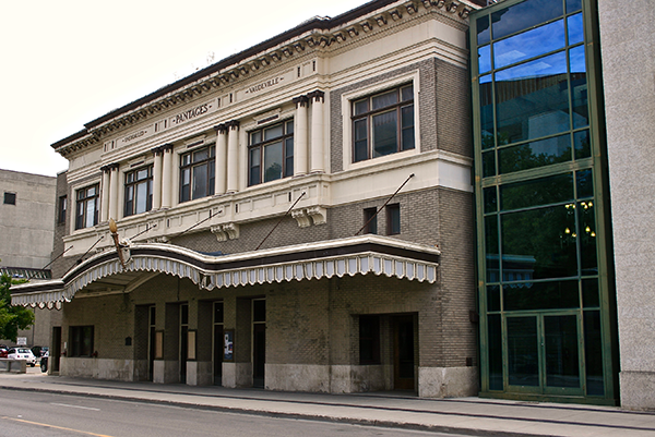 Located at 180 Market Avenue, the Pantages Theatre was constructed in 1913-14 but an addition was undertaken in 1992, which was designed by Stechesen.