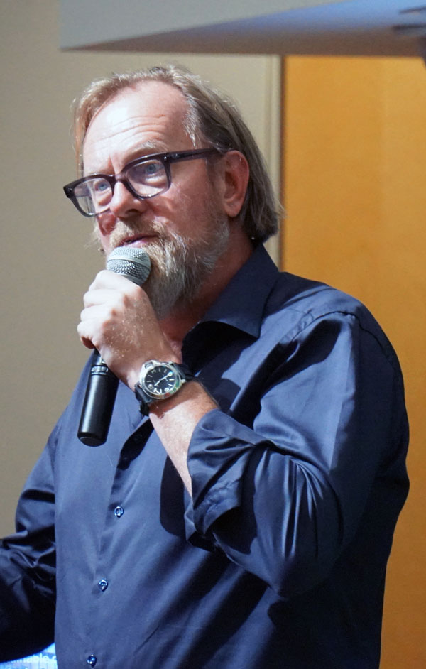 Pictured is Fredrik Lindblad, who works at Växjö’s Linnaeus University in institutional management focusing on forestry, wood products and housing