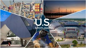 U.S. Spotlight: Construction employment jump; Williams-Brice stadium improvements; University of Texas at Dallas arts campus