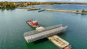 Acrow bridge swings into action to help problem plagued LaSalle Causeway