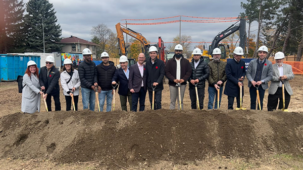 Pictured is the construction team and the Neshama Hospice construction committee breaking ground on the new facility.