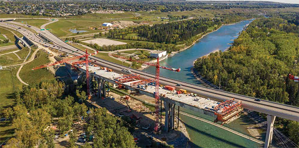 The Bow River bridge twinning project won in the Advanced Concrete Construction category.