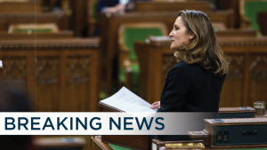 BREAKING: Chrystia Freeland quits cabinet the day of fall economic statement