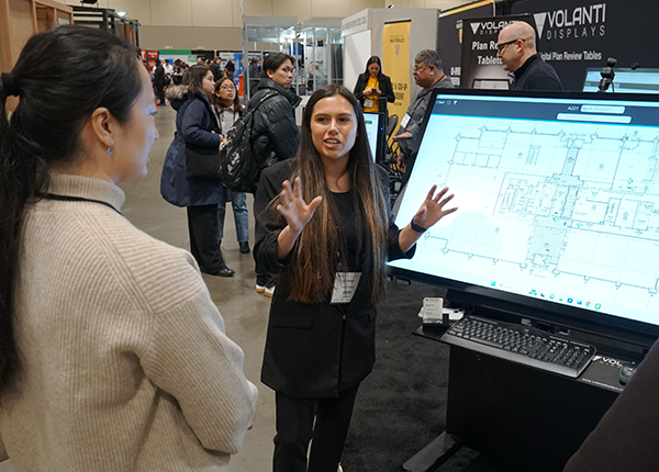 Out on the exhibition floor attendees could see various technologies in action.