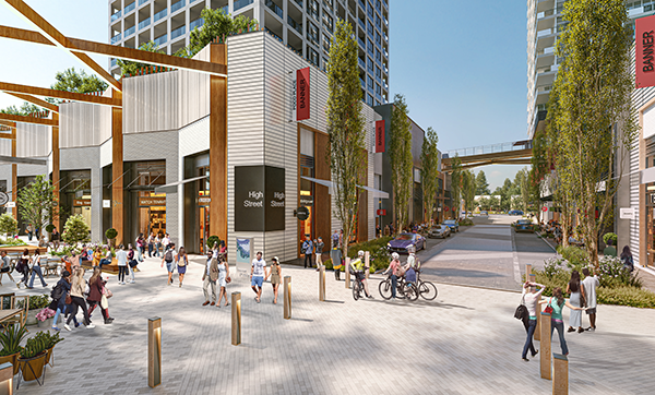 The plan would transform the existing suburban Poco Place shopping centre into a complete, 8.4 acre community and would be carried out in four phases.