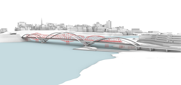 Alexandra bridge replacement Motion design concept. In comparison to the current bridge.