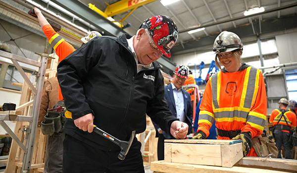 Ford got some first-hand experience at the United Brotherhood of Carpenters and Joiners training centre in Sudbury, Ont. during the campaign. For the first time in the Carpenters’ Regional Council’s history, they endorsed ford.