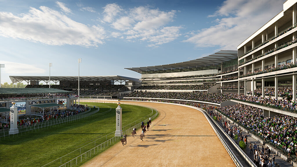 The decision by Churchill Downs to pause construction impacts planned multi-year projects, including The Skye, Conservatory and Infield.