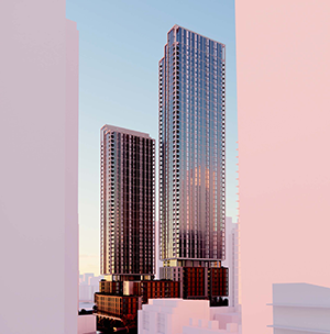 The City of Vancouver recently submitted a rezoning proposal to develop a property on land it owns near the Burrard Bridge, at Pacific Street and Hornby Street, proposing 54- and 40-storey buildings that could provide up to 1,136 market rental homes.