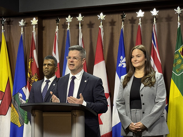 During the federal election campaign Canadian Construction Association president Rodrigue Gilbert and other representatives spoke in Ottawa about the importance of building the necessary infrastructure to ensure Canada remains competitive.