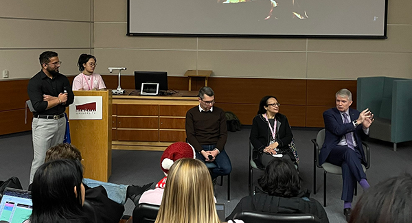 ACEC president and CEO John Gamble (right) spoke on equitable engineering at a Canadian Engineering Leadership Conference in 2024.