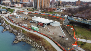 Windsor’s riverfront features unique streetcar pavilion
