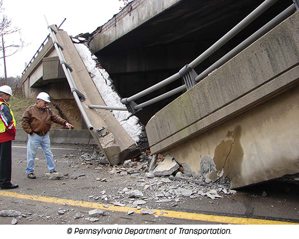 Rebar corrosion can result in the collapse of concrete structures such as bridges as well as whole buildings.