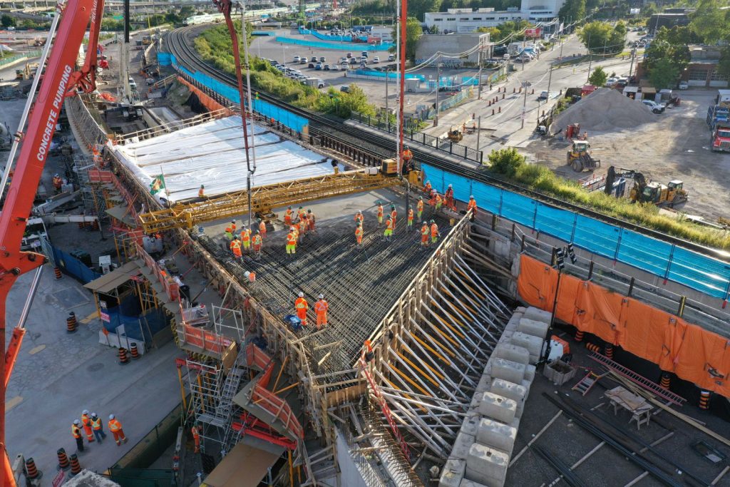 East Harbour Transit Hub bustling with construction activity