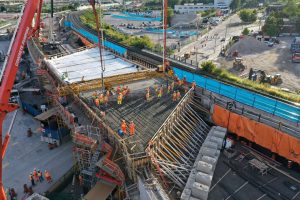 East Harbour Transit Hub bustling with construction activity
