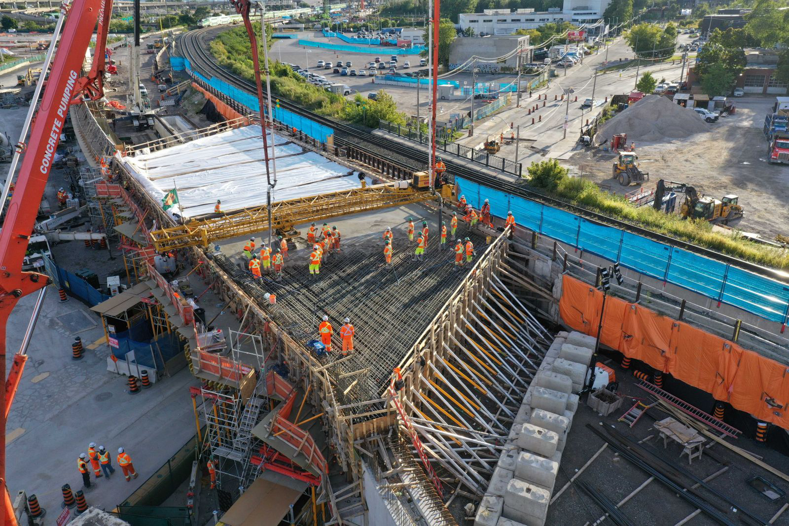East Harbour Transit Hub bustling with construction activity