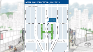 Three new streets replace former Granville Bridge north loops