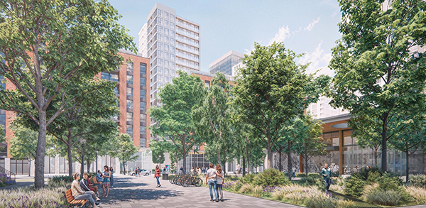 The Southeast Westmount plan would provide some green spaces along with highrise towers.