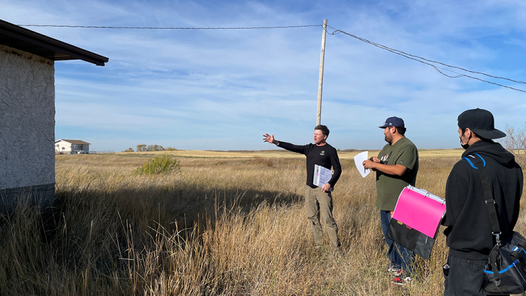 Pictured is Tim McCormick, of Community Power, a division of Kambo Energy Group, teaching a course on building inspections and maintenance to the community housing staff at Piapot First Nation in Saskatchewan.