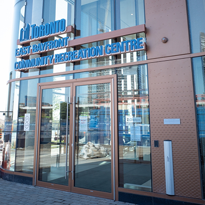 The East Bayfront Community Recreation Centre has now opened as a key component of waterfront revitalization. The City of Toronto worked with the development industry to deliver the new facility, located in the base of the new Aqualuna Condominium.