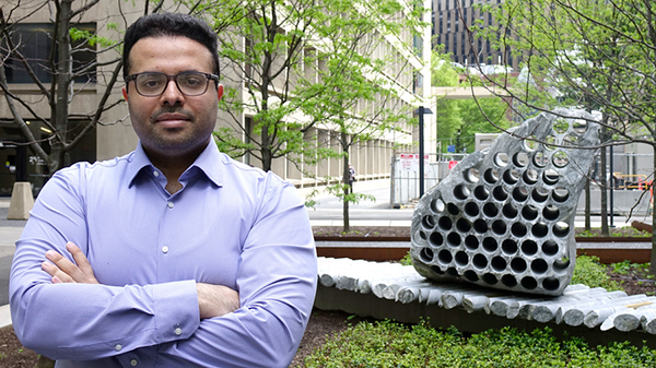 MIT postdoc civil and environmental engineering student Soroush Mahjoubi led the Institute’s research into AI-developed alternate concrete formulations.