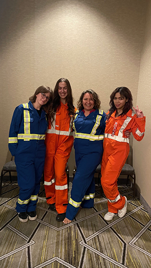 The women’s PPE event showcased a number of women’s lines of clothing, from fire-resistant coveralls to gloves, Hi-Vis vests and ARC-rated jackets for electrical work. Spotless Uniform was one of the organizers.