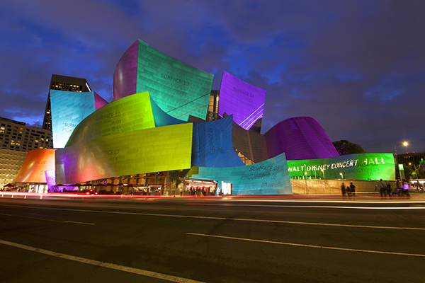 Known for his unconventional style and daring designs, Gehry brought unique life to cultural spaces including the Guggenheim Museum Bilbao in Spain, the Walt Disney Concert Hall in Los Angeles (pictured) and Facebook headquarters in Menlo Park, Calif.