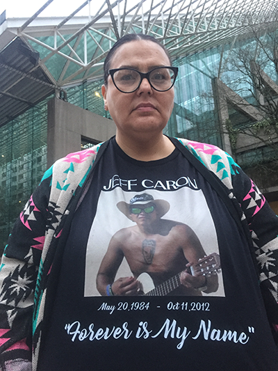 Cheyanna Kamahkoostayo, sister of Jeffrey Caron, 28, who was crushed to death when a retaining wall fell on him, said she is pleased the ruling found J. Cote & Son Excavating Ltd. guilty of two counts of criminal negligence and that the ruling will help save workers’ lives in the future.
