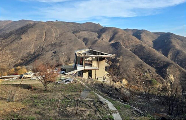 This home in Malibu, Calif. survived the fires of January 2025. 