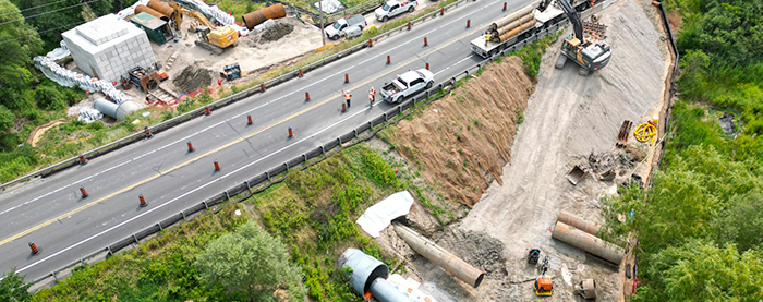 Among major recent jobs undertaken by York Region was this Bayview Avenue resurfac-ing project between 16th Avenue to Major Mackenzie Drive in the City of Richmond Hill. A regional manager highlighted capital spending in the region at the ORBA conference.