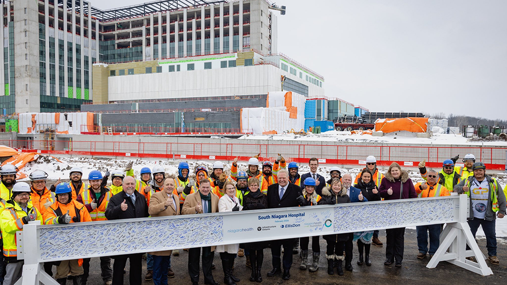 Final structural beam raised on $3.6B South Niagara Hospital