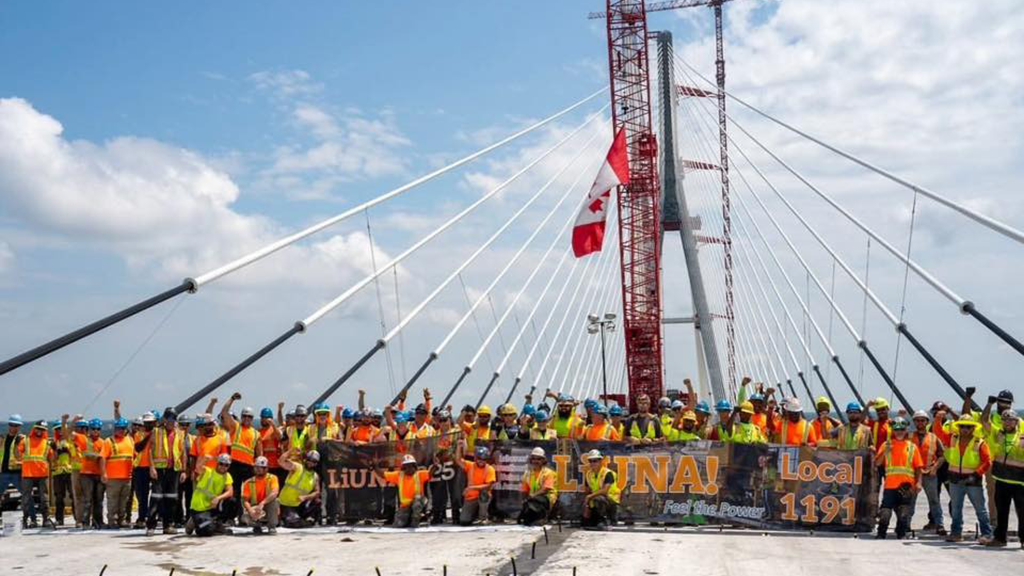 Gordie Howe Bridge 'stands on both sides, just like the men and women who built it’: LIUNA Canada