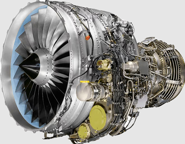 FTAI Aviation, based in NY, is a full-service provider of aftermarket power and maintenance for commercial jet engines. Shown is an image of a CFM56 jet engine from its website.