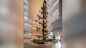 90-foot LED art screen anchors Toronto’s new Berczy Square lobby renovation