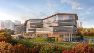 Wave-roofed Ādisōke library advances with Indigenous design, net-zero features