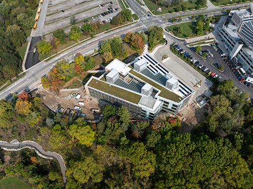 The TRCA project presented Eastern with other challenges, including the construction of four waterwalls that play a key role in the facility’s passive, low energy HVAC system. 