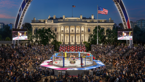 UFC fighting cage rises on White House lawn for bout celebrating America’s 250th anniversary